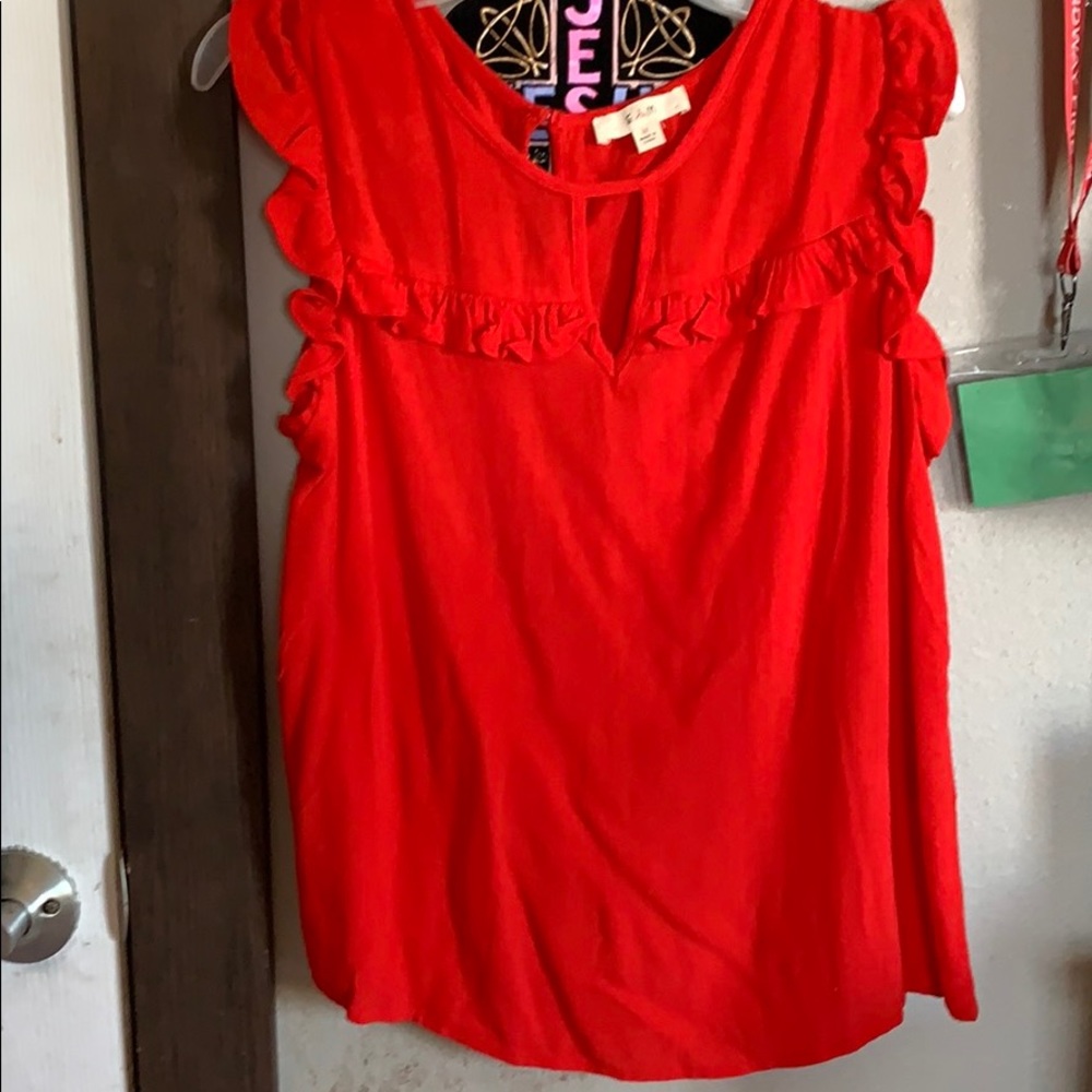 Red blouse